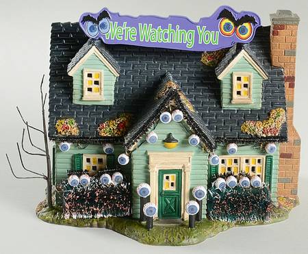 Trick Or Treat Lane - Snow Village Halloween Glares And Stares House - Boxed