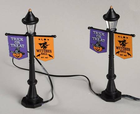 Snow Village Halloween Halloween Festival Street Lamps - Bx431 With Box