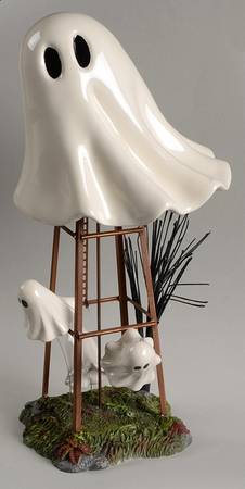 Snow Village Halloween Haunted Water Tower - Bx429 With Box