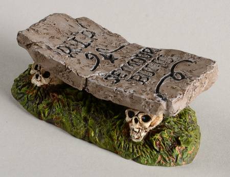 Snow Village Halloween Boneyard Bench - Boxed