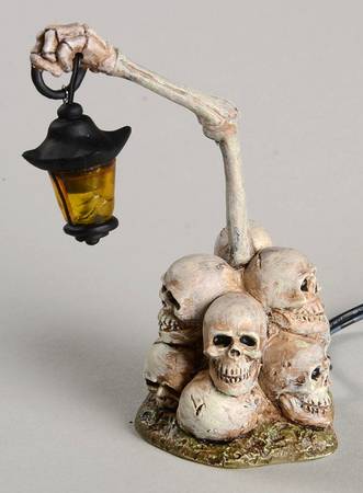 Snow Village Halloween Boneyard Lantern - Boxed