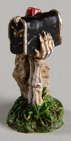 Snow Village Halloween Boneyard Mailbox - Boxed