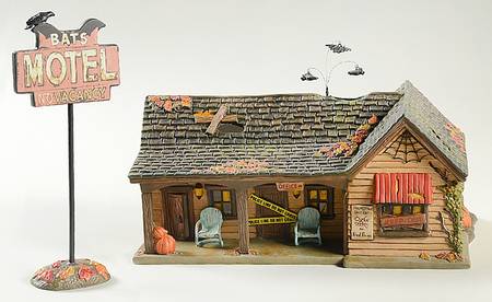 Snow Village Halloween Bat's Motel - Boxed