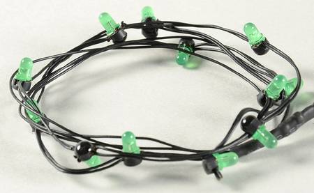 Snow Village Halloween String Of Green Lights - Boxed