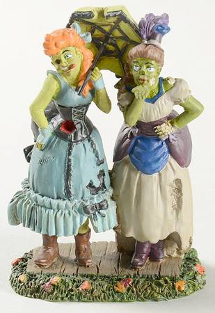 Haunted Rails - Snow Village Halloween Painted Ladies - Boxed