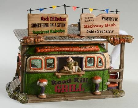 Snow Village Halloween Roadkill Grill - Boxed