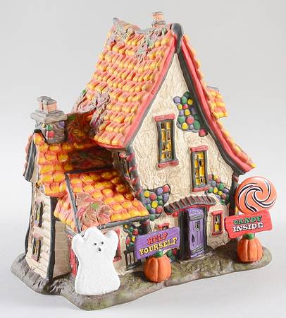 Snow Village Halloween Sweet Trappings Cottage - Boxed