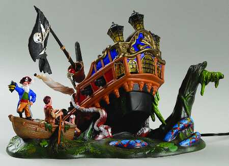 Snow Village Halloween Ship Of Sea Phantoms Accessories - Boxed