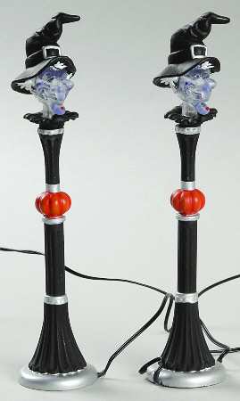 Snow Village Halloween Bewitched Street Lights-Set Of 3 - Boxed
