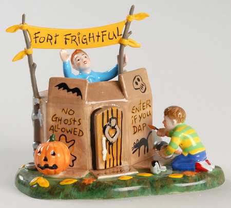 Snow Village Halloween Building Fort Frightful - Boxed