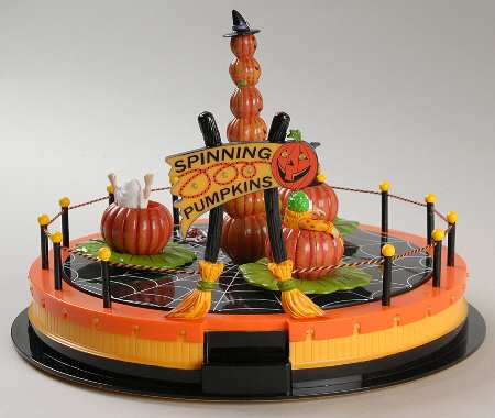 Snow Village Halloween Spinning Pumpkins - Boxed