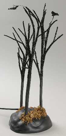 Snow Village Halloween Lit Halloween Trees - Boxed