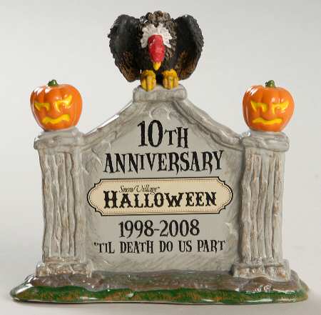 Snow Village Halloween Halloween 10th Anniversary Sign - Boxed