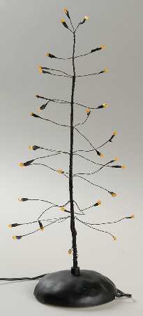 Snow Village Halloween Halloween Twinkle Brite Tree-Yellow Lite - Boxed