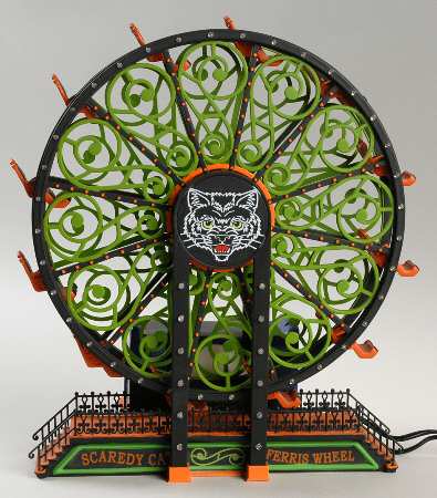 Snow Village Halloween Scaredy Cat Ferris Wheel - Boxed