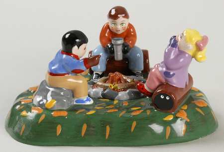 Snow Village Halloween Campfire Scary Stories - Boxed