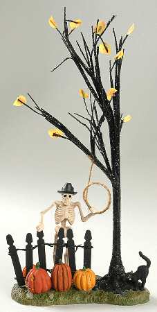 Snow Village Halloween Hanging Around - Boxed