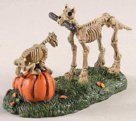 Snow Village Halloween Haunted Pets At Play - Boxed
