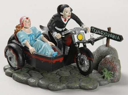 Snow Village Halloween Lady & The Vamp - With Box