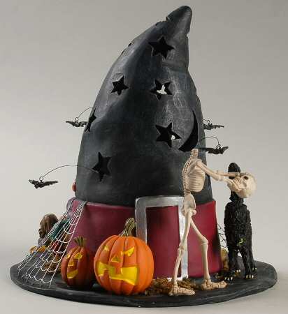 Snow Village Halloween Witch's Hat Scene - With Box Bx352