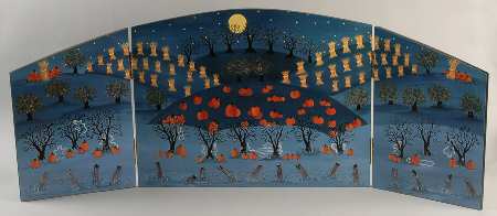 Snow Village Halloween Halloween Scene 40"L X 15"H - No Box