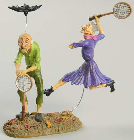 Snow Village Halloween Batminton - Boxed