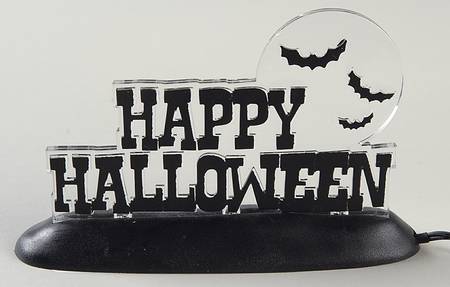 Snow Village Halloween Happy Halloween Lit Sign - No Box