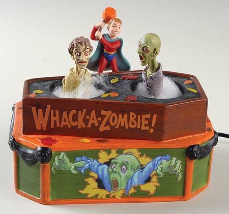 Snow Village Halloween Whack A Zombie - With Box Bx328