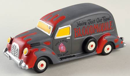 Snow Village Halloween Beware Of The Bloodmobile - With Box Bx359
