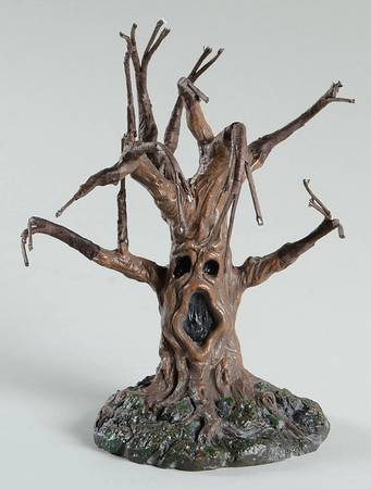 Snow Village Halloween Stormy Night Tree - With Box Bx344