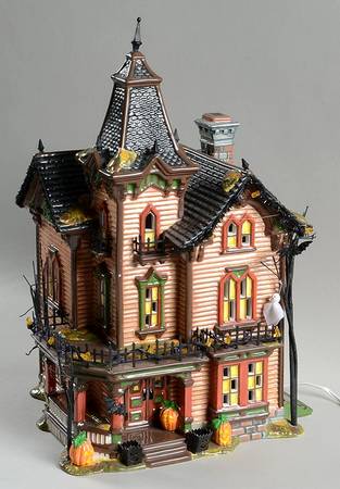 Snow Village Halloween Halloween Victorian House - Boxed