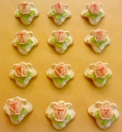 Dresden Giftware Rose Card Holder-Set Of 12 - No Box