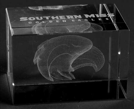 Collegiate Cube Paperweight University Of Southern Miss - Boxed
