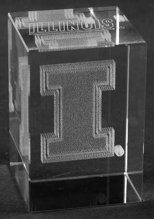 Collegiate Cube Paperweight University Of Illinois - Boxed