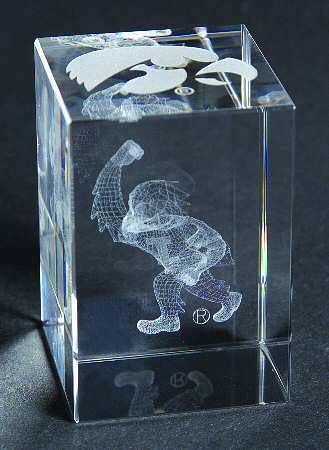 Collegiate Cube Paperweight University Of Iowa - Boxed
