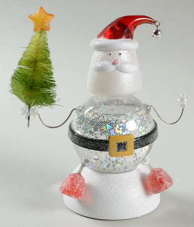 Department 56 Christmas Figurines Santa W/Tree-Snowglobe - Boxed