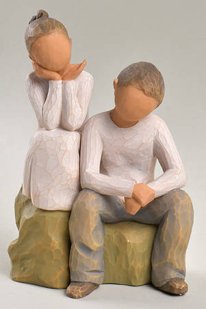 Willow Tree Brother And Sister - Dark Skin - Boxed