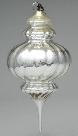 Blown Glass Ornaments Optic Tear Drop Finial Ornament - With Box