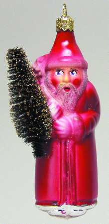 Blown Glass Ornaments Vintage Santa W/ Tree - No Box