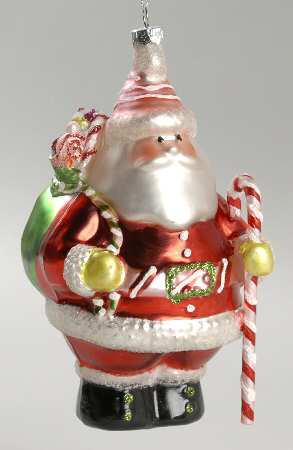 Blown Glass Ornaments Goody Gumdrops Santa - No Box