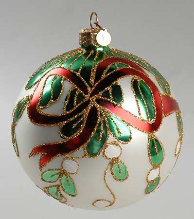 Blown Glass Ornaments Mistletoe Ball - No Box 42