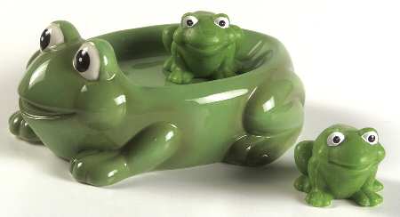 Department 56 Giftware Frog Soap Dish With 2 Soaps - Boxed