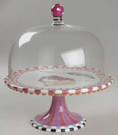 Department 56 Giftware Happy Birthday Domed Cake Plate - Boxed