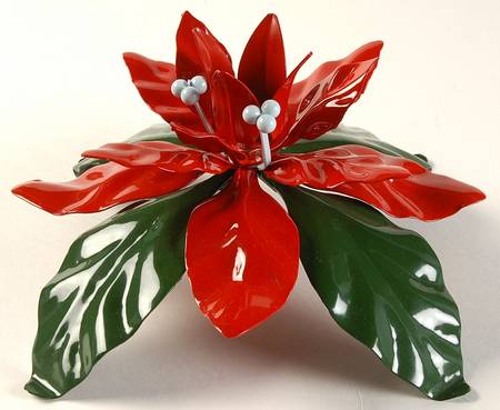 Department 56 Giftware Poinsettia Taper Candle Holder - Boxed
