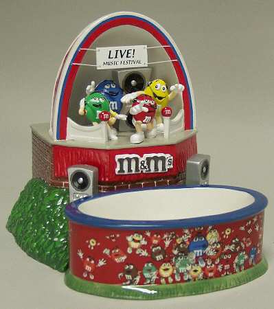 M&M's Lit House & Candy Dishes M&M Rock N Roll Party - Boxed