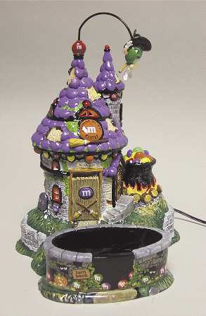 M&M's Lit House & Candy Dishes M&M Flying Witch's Castle - Boxed