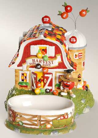 M&M's Lit House & Candy Dishes M&M Harvest Barn - Boxed