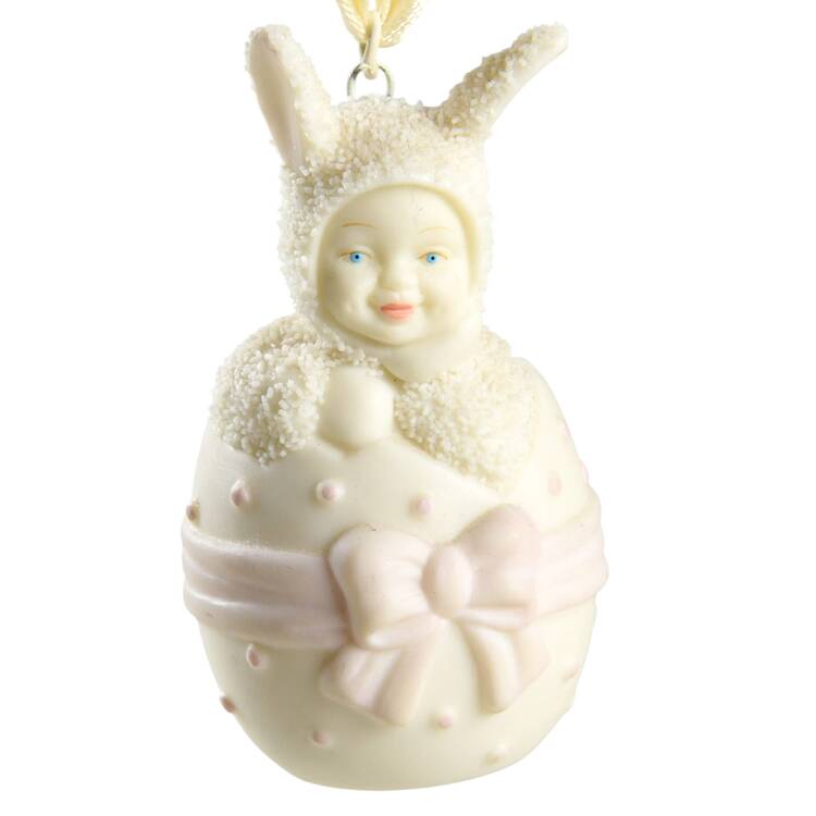 Snowbunnies Mini Ornament Tree Egg - No Box