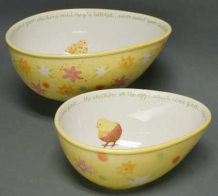 Dipped Chicks Nesting Egg Bowls Set Of 2 - Boxed