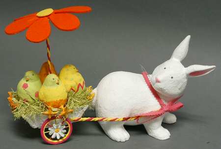 Dipped Chicks Bunny Pulling Cart Of Chicks - Boxed